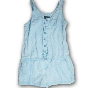 Small Hurley Linen Short Romper Light Denim Color